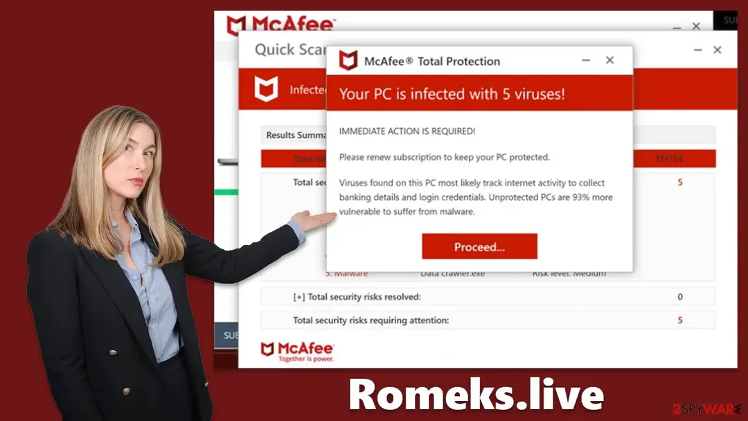 Romeks.live: romeks live scam fake virus
