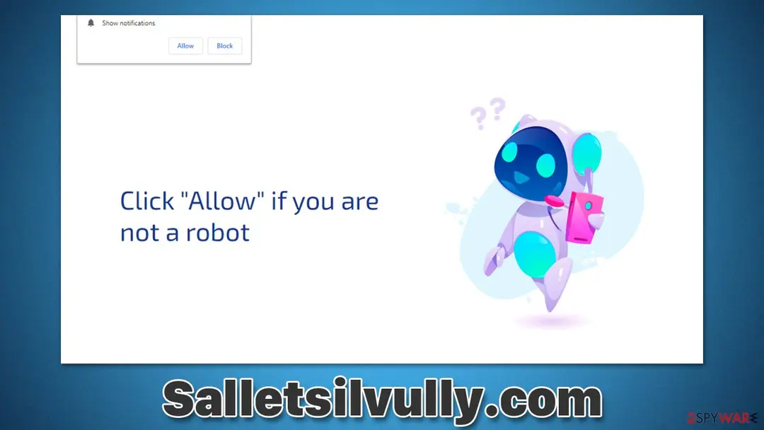 Salletsilvully.com: salletsilvully com push notification virus