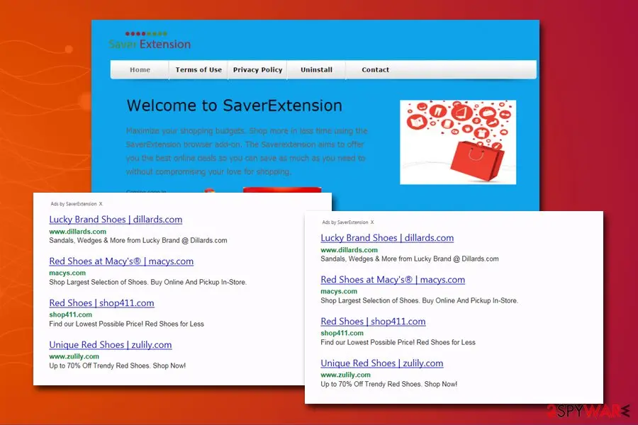 SaverExtension: potentially ads in the search results