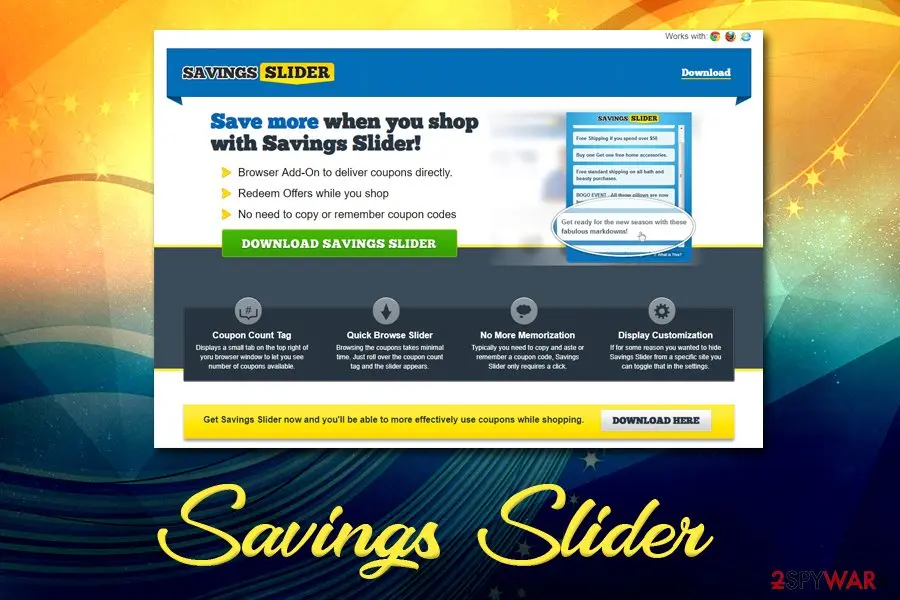 Savings Slider: potentially unwanted program adware