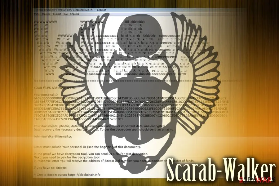 Scarab ransomware virus: scarab walker ransomware