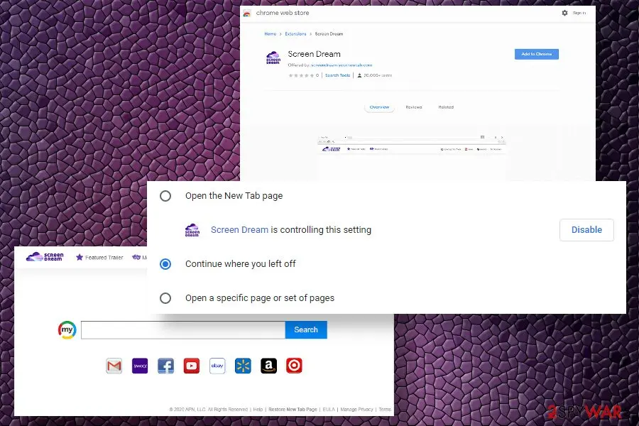 Screenshot of Screen Dream: hijack