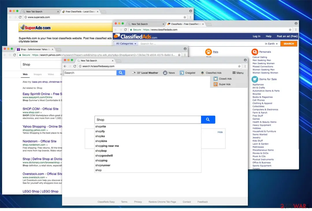 Search.hclassifiedseasy.com: search hclassifiedseasy com virus attempts to make revenue by clicks