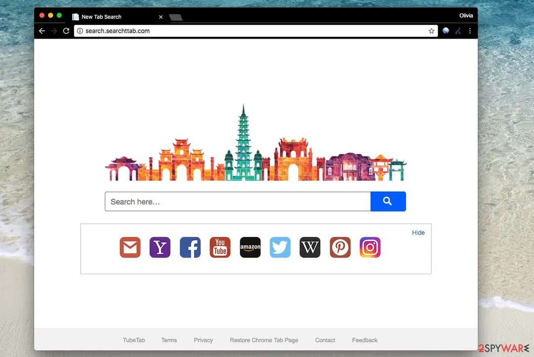 Search.searchttab.com virus: search searchttab com virus screenshot