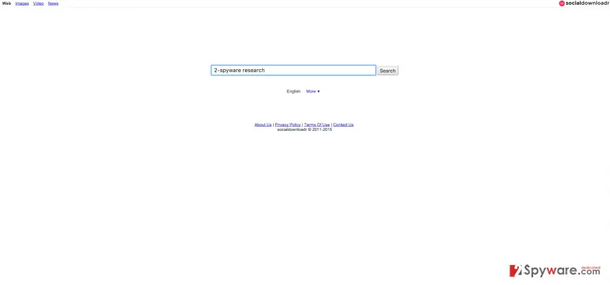 Search.socialdownloadr.com hijack: search socialdownloadr com