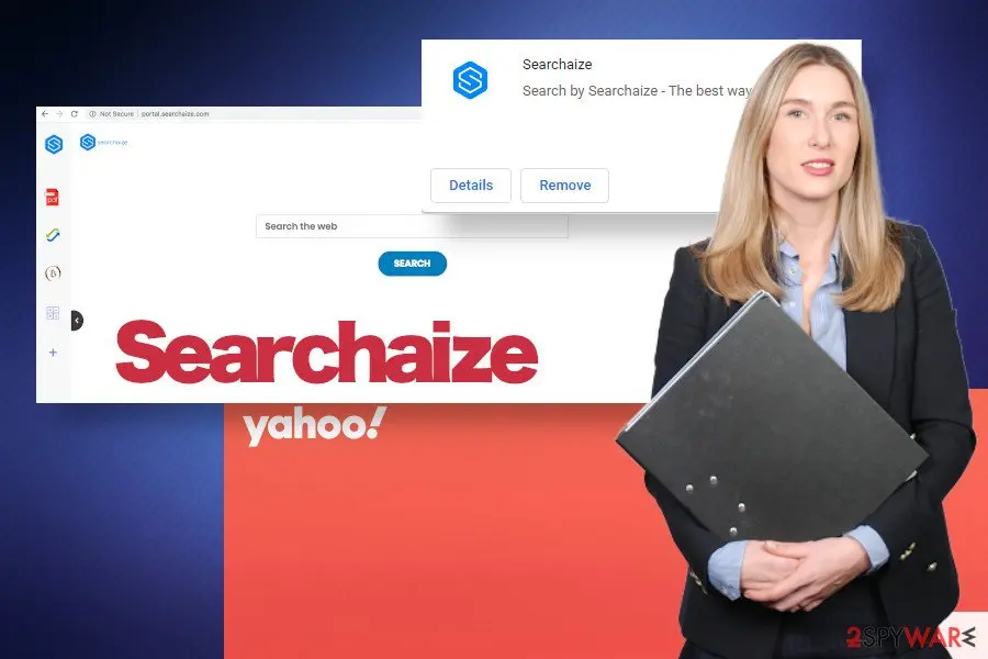 Screenshot of Searchaize: browser hijacker