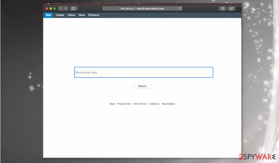 Screenshot of SearchBenny: mac virus