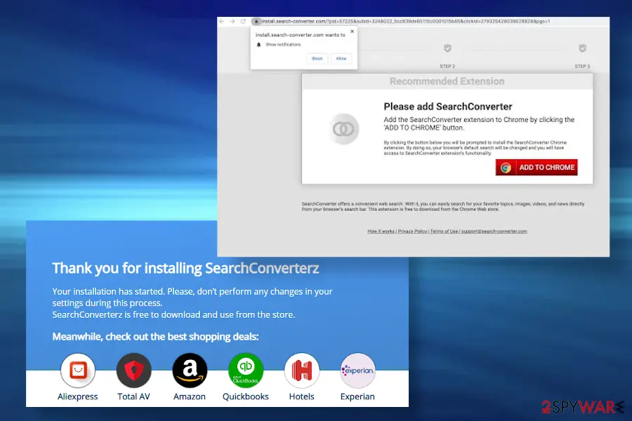 Screenshot of SearchConverterz: dowload