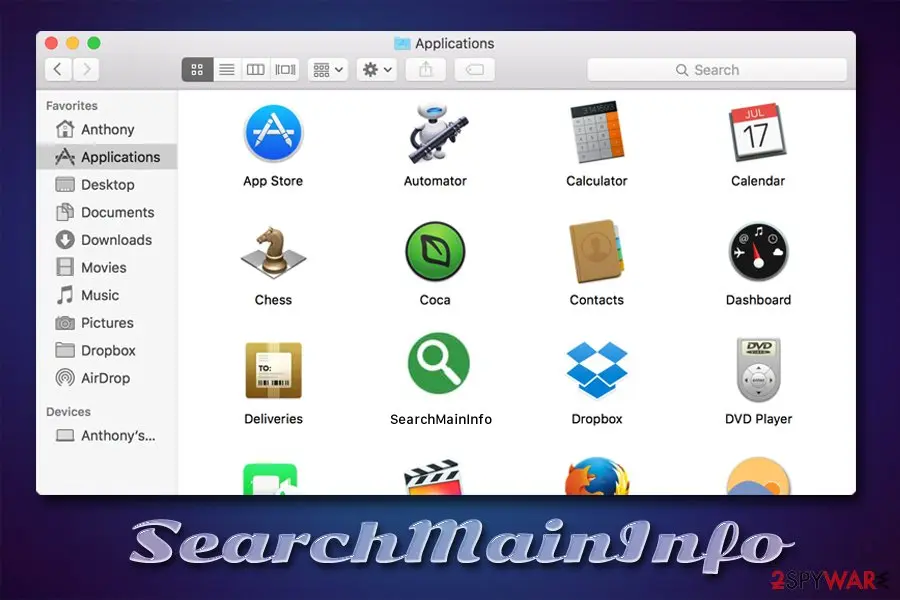 SearchMainInfo: searchmaininf adware mac virus