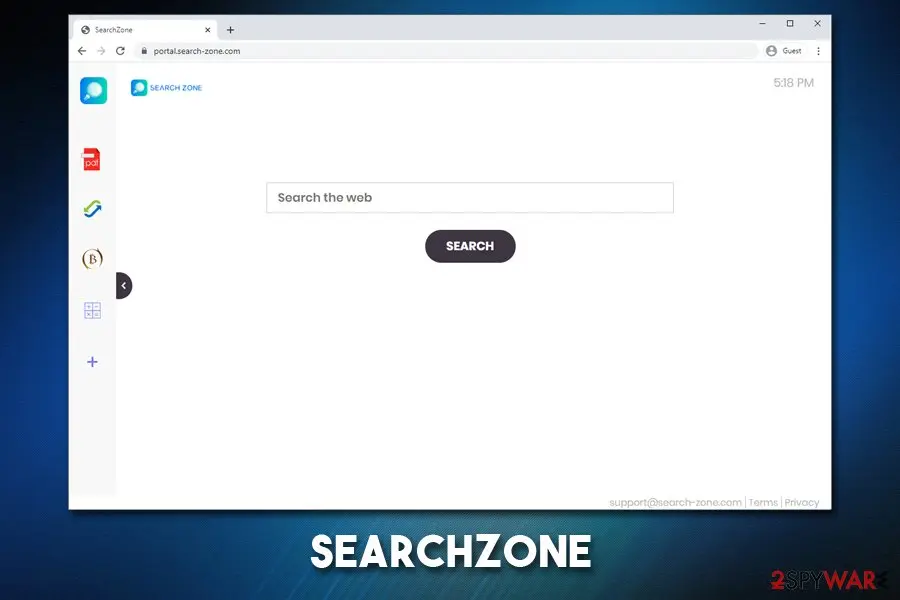 SearchZone: browser hijacker search hijacker