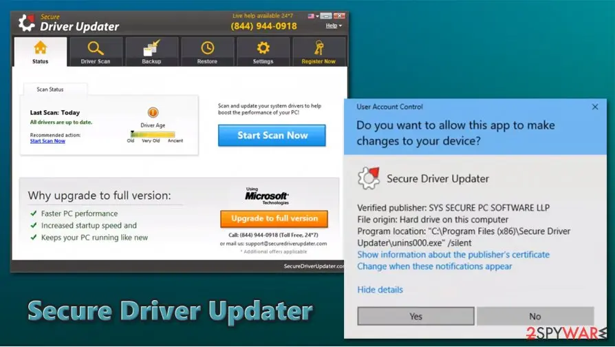 Secure Driver Updater: potentially unwanted program