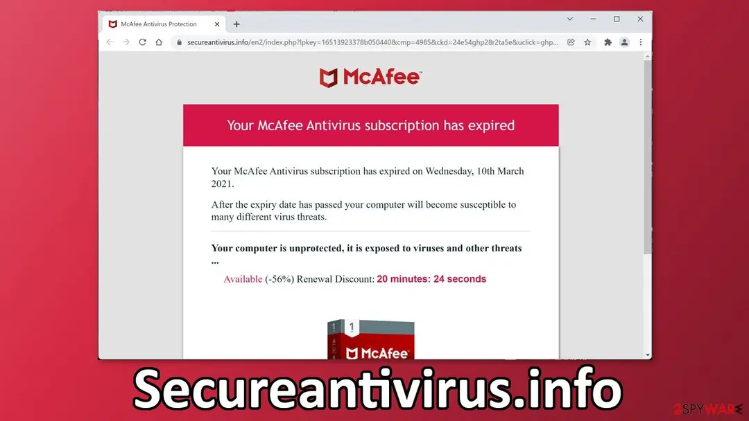 Screenshot of Secureantivirus.info: secureantivirus info