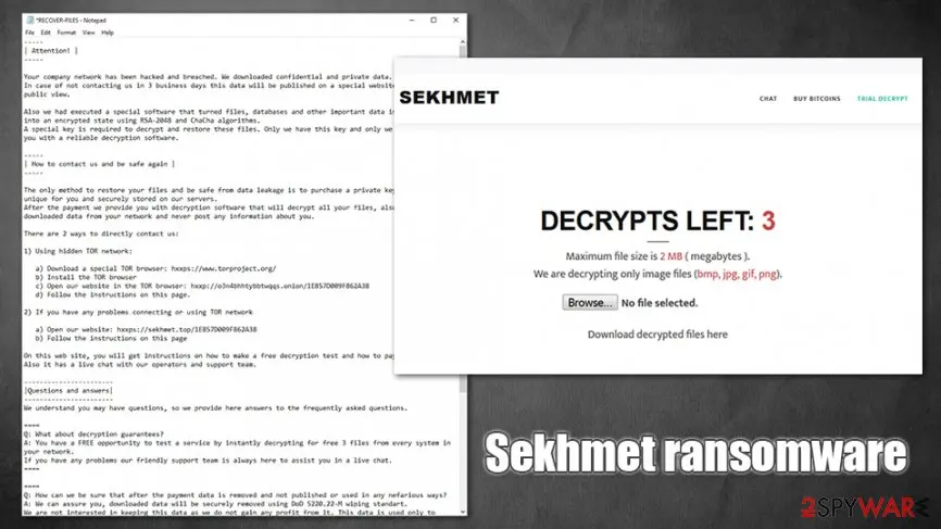 Sekhmet ransomware: data locker threatens to publish files