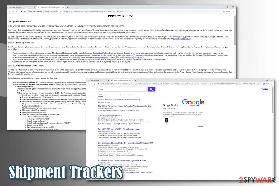 Shipment Trackers: ads search results