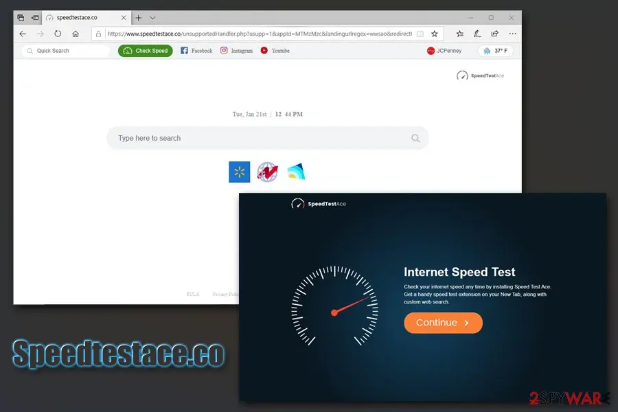 Speedtestace.co: speedtestace co browser hijacker pup potentially unwanted