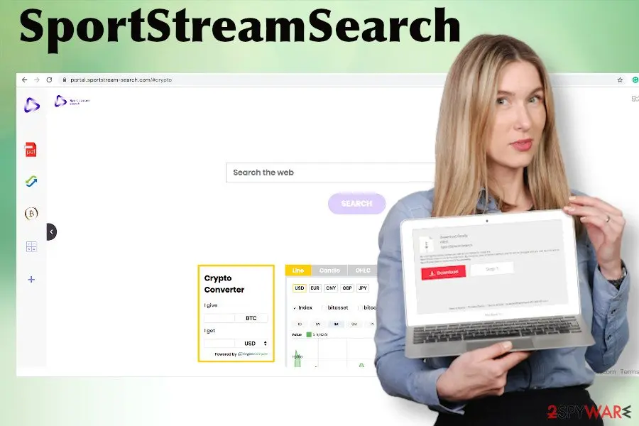 Screenshot of SportStreamSearch: virus