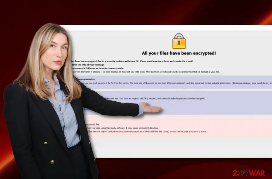 Screenshot of Start ransomware: screenshot