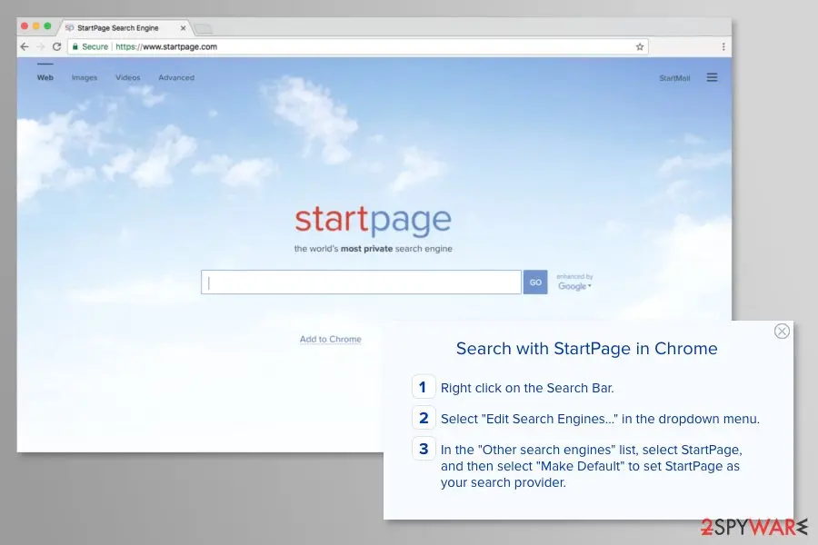 Startpage.com virus: startpage com virus