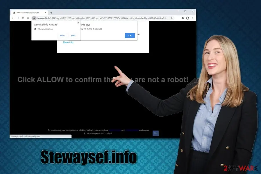 Stewaysef.info: stewaysef info push notification virus