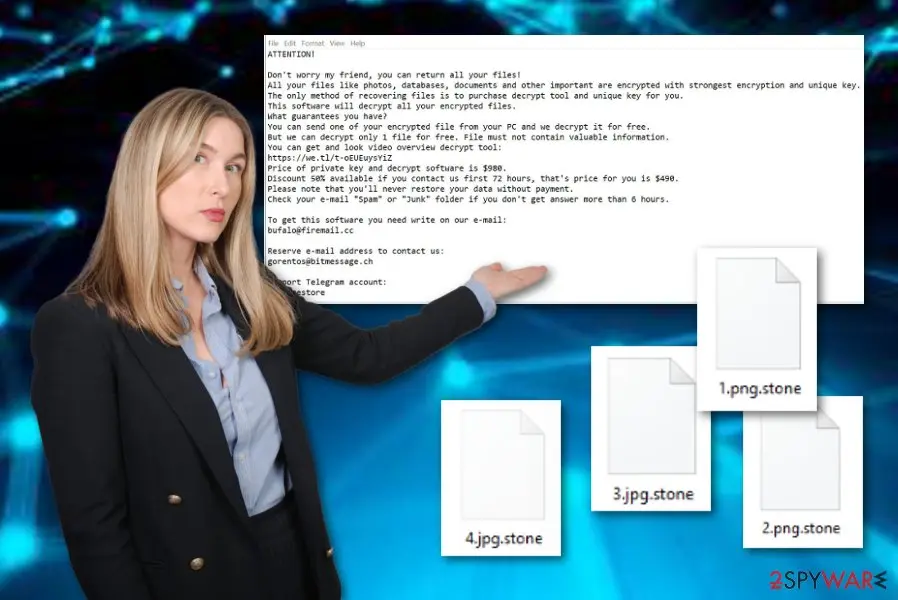Screenshot of Stone: ransomware virus