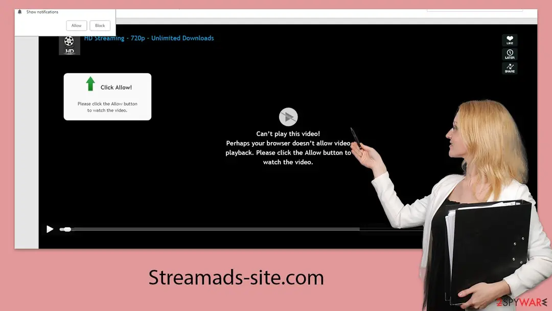 Streamads-site.com: streamads site com push notification virus