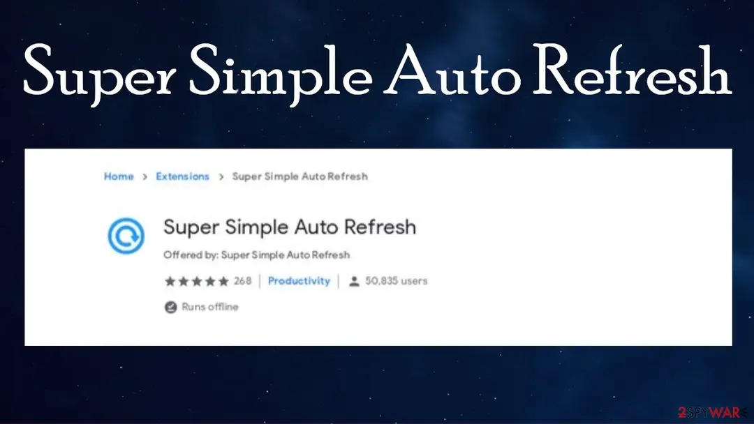 Super Simple Auto Refresh: virus