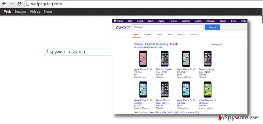 surfpageing.com virus: surfpageing com hijacs browsers and features promotional search results