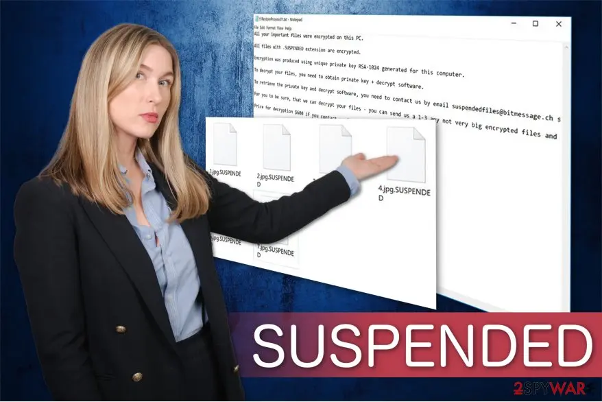 SUSPENDED ransomware: encrypts important information
