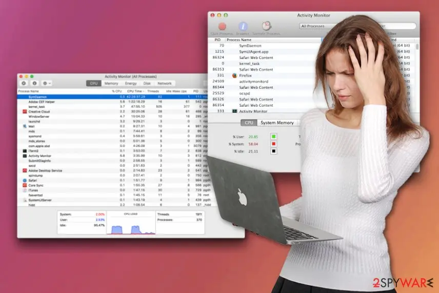 Screenshot of SymDaemon: virus