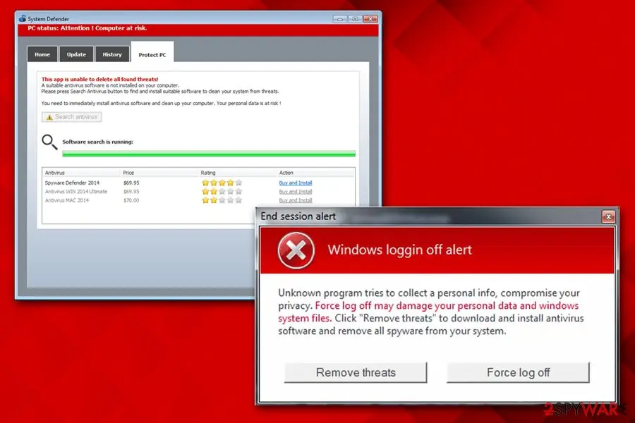 System Defender: false positives virus