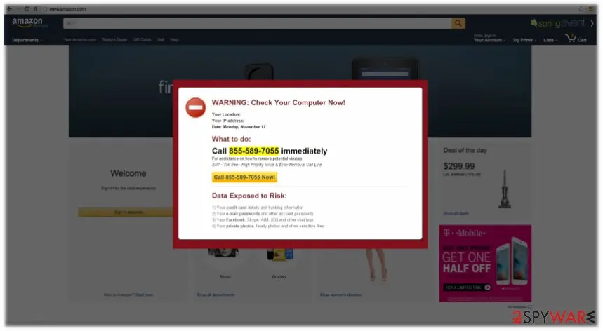 System Security Tool: virus example screenshot