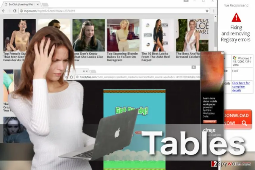 Tables ads: tables adware virus