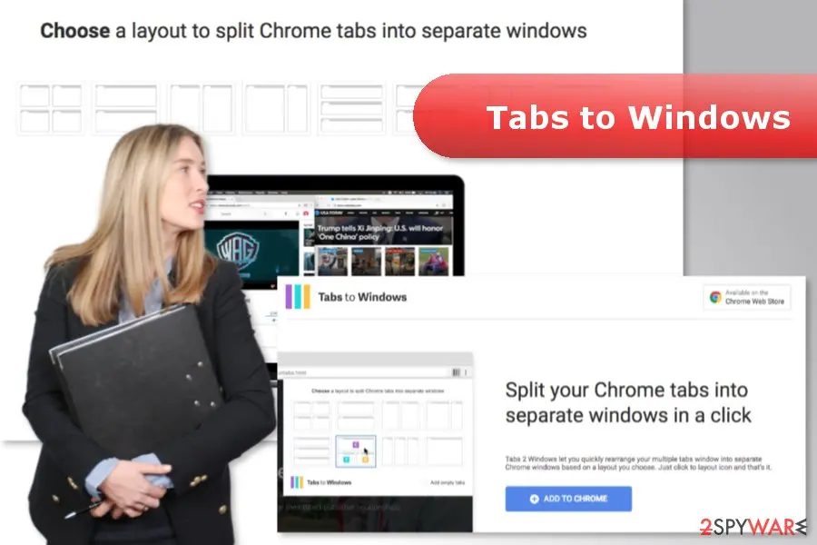 Tabs to Windows virus: screenshot