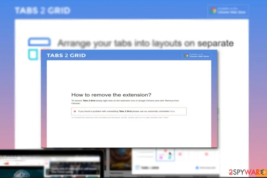 Screenshot of Tabs2Grid virus: tabs2grid2