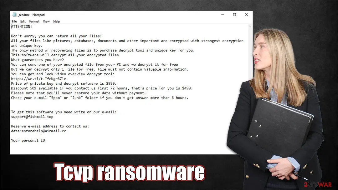 Tcvp ransomware: djvu virus variant