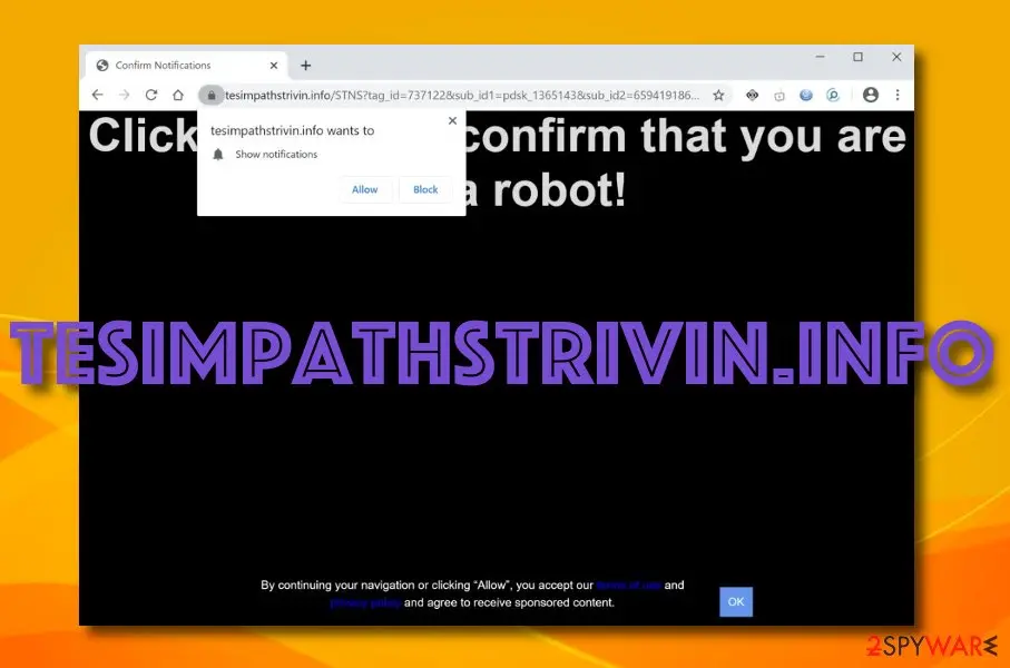 Tesimpathstrivin.info: tesimpathstrivin info adware