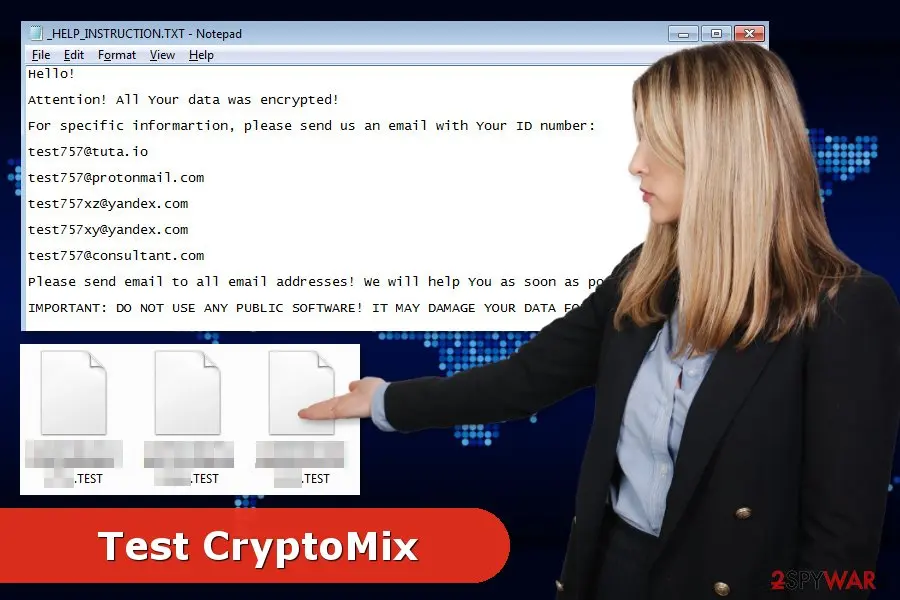 Test ransomware: test cryptomix ransomware virus