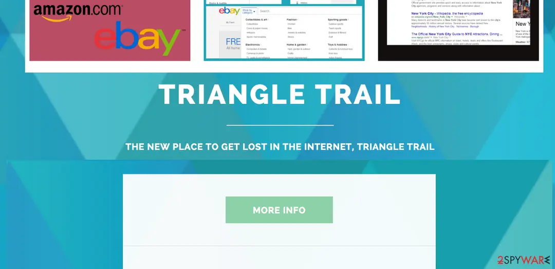 Triangle Trail ads: the main page of triangle trail