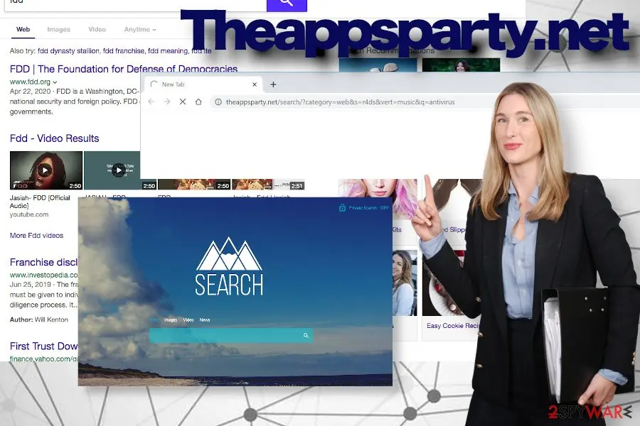 Theappsparty.net: theappsparty net browser hijacker