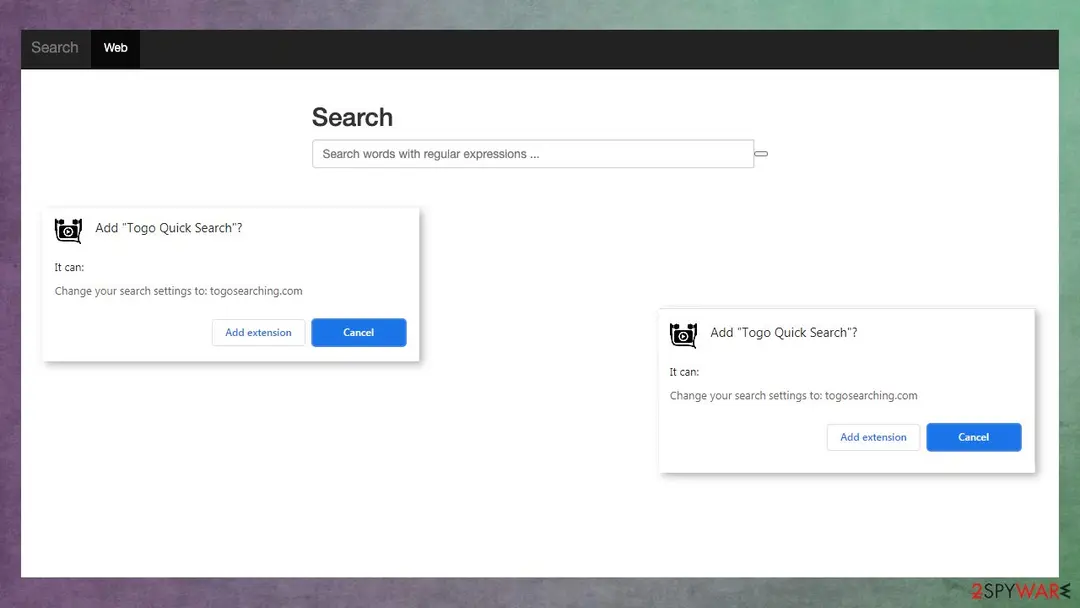 Togo Quick Search: hijacker