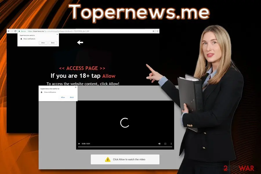 Topernews.me: topernews me push notification virus potentially unwanted program