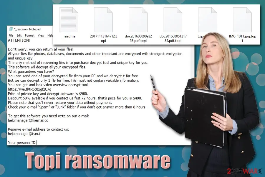 Topi ransomware: file locking virus encrypts with rsa