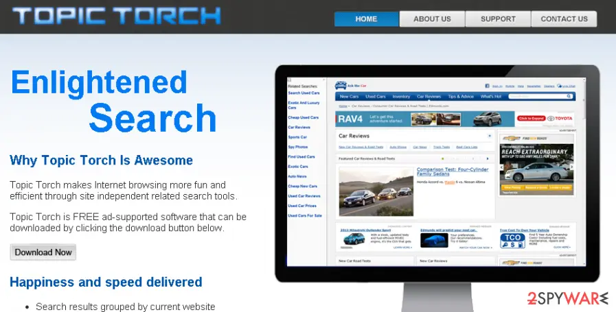 Screenshot of Topic Torch: screenshot