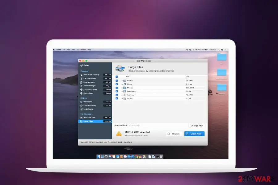 Total Mac Fixer: scanner