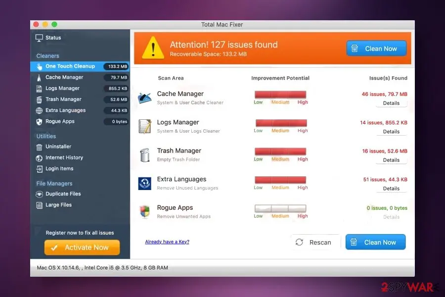 Total Mac Fixer: screenshot