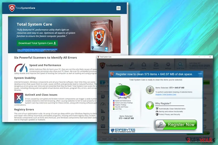 Total System Care: adware virus