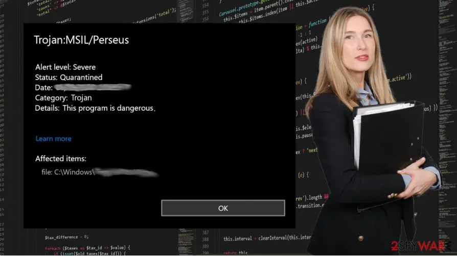 TrojanDropper:MSIL/Perseus!rfn: trojan dropper perseus malware