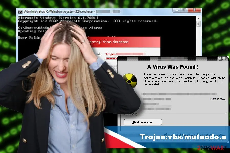 Screenshot of Trojan:vbs/mutuodo.a: trojan mutuodo