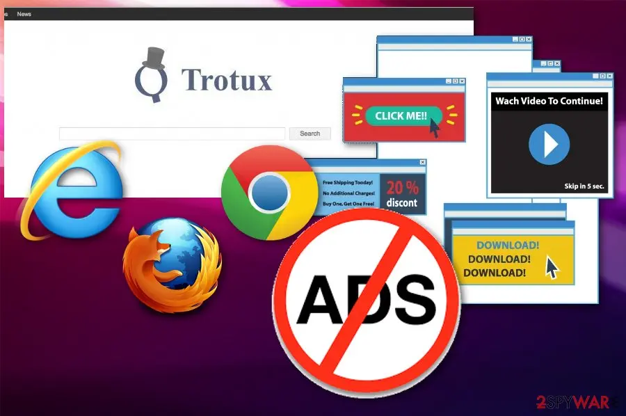 Screenshot of Trotux: awdware