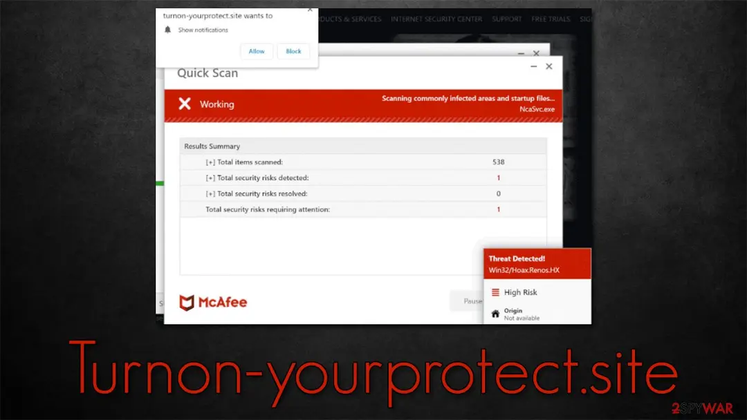 Turnon-yourprotect.site: turnon yourprotect site scam